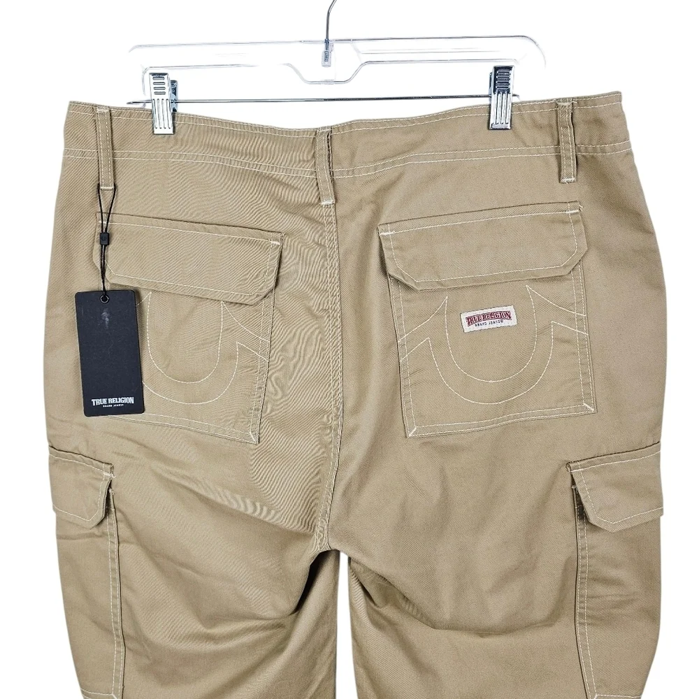 True Religion Men's Travertine Tan Cargo Pants #108335 NWT